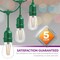 Newhouse Lighting - Outdoor 48-ft String Lights w/(16) Plastic LED Filament Bulbs Included, Green Cord CSTRINGLED18P-G - alternate 5